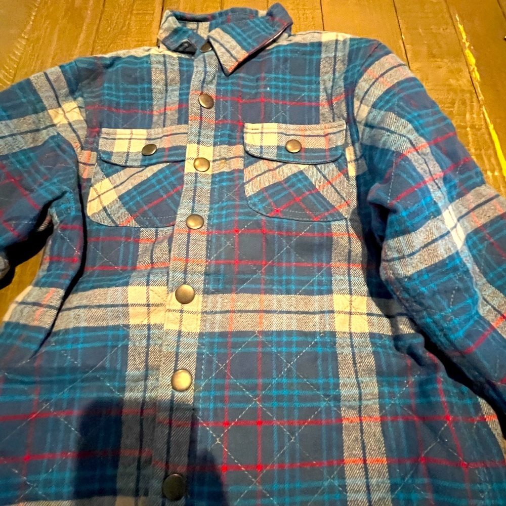 Boys quilted long sleeve shirt